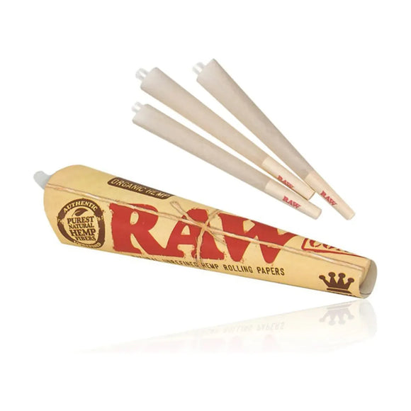 RAW Pre-Rolled King Size Cone 3 Pack - Sydney Vape Supply