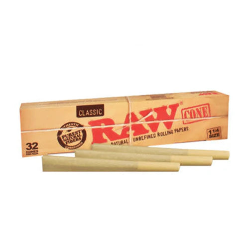 Raw Cones Classic 1 1/4 Size 1pk 32 Cones - Sydney Vape Supply