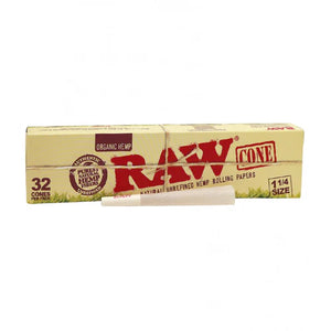 Raw Cones Organic 1 1/4 Size 1pk-32 CONES - Sydney Vape Supply